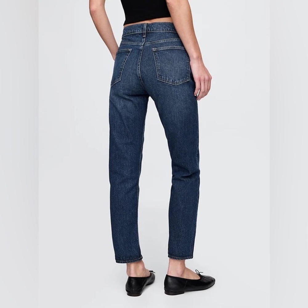 Gap Forever Straight High Rise Dark Rinse Denim Size 27 Ankle